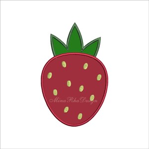 Strawberry  Machine  Applique  Machine Embroidery Applique Design Instant Download
