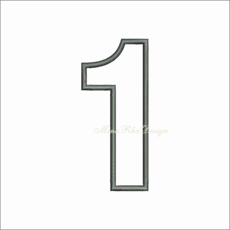 Numbers Embroidery Applique Numbers Set 5 Sizes Instant Download - Etsy