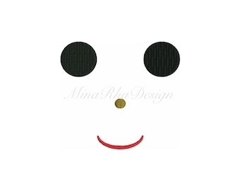 Simple Doll Face Machine Embroidery Design  Instant Download