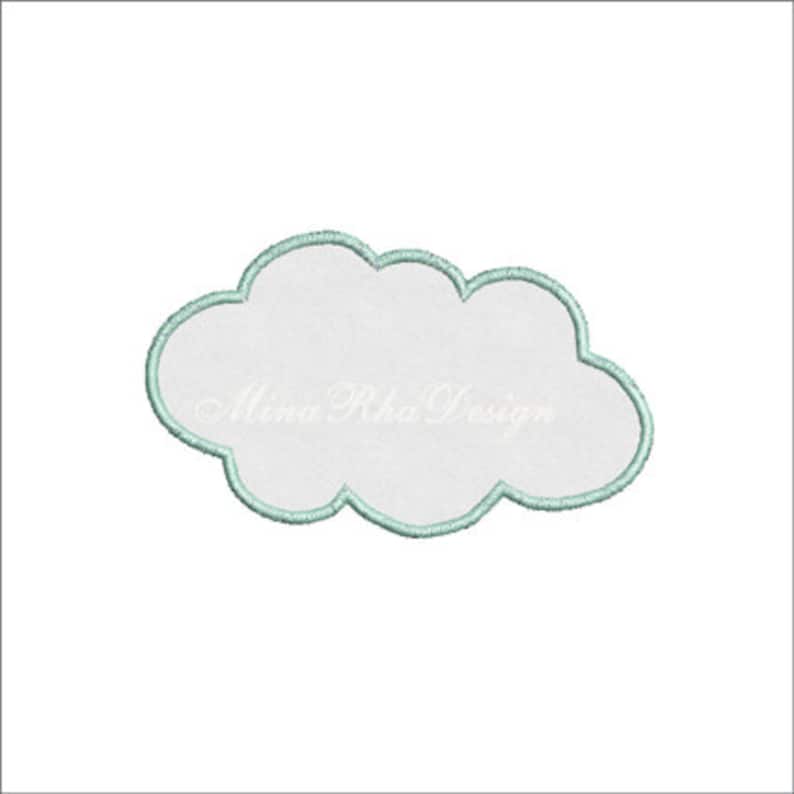 Cloud applique machine jessecmault design instant download  etsy