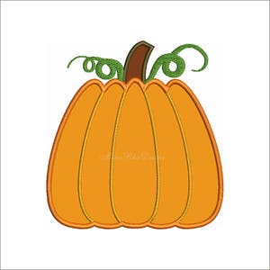 Thanksgiving Pumpkin Applique Design Machine Embroidery Instant Download