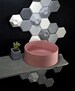 Pink Vessel Sink / Top Colored Washbasin 