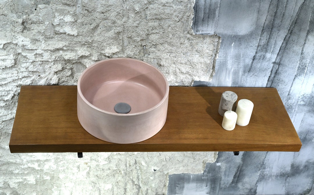 Pale Pink Bathroom Sink / Bathroom Vessel Sink Countertop Wash Etsy UK