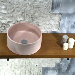 Whispering Blush : The Pale Pink Washbasin of Serenity