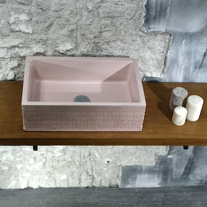 Rosa Beton Waschbecken Morphi Blass Rosa