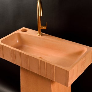 NEW Modern Rectangular Counter Top Wash Basin , EPITOMI Concrete sink