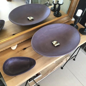 Handmade Violet Purple Concrete Sink: Elegant Bathroom Basin