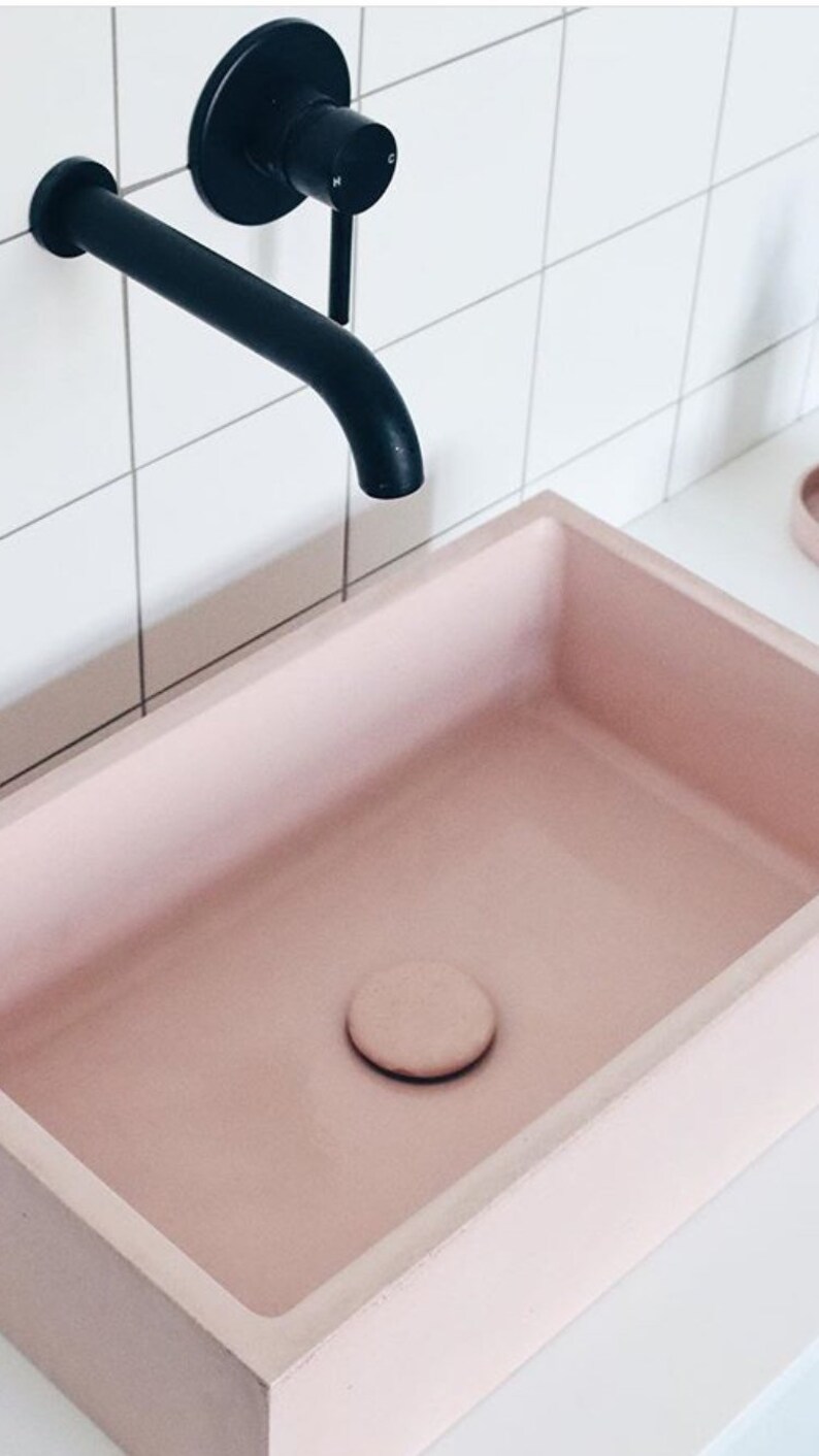 Pale Pink Bathroom Sink / Top Basin Sink Etsy