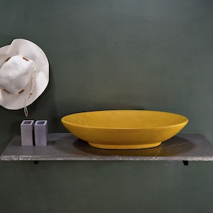 Big Concrete Bathroom Sink/ ILUSIA Sink / Concrete Washbasin /Bathroom Vessel/Colored sink