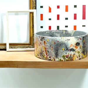 Art Graffiti Bathroom Sink / Concrete Bathroom Vessel
