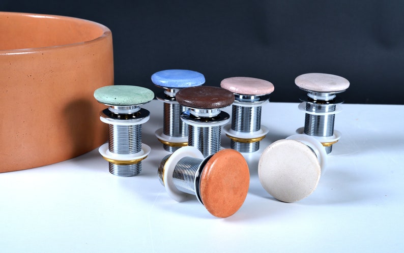 Colored Unslotted Sink Drain / Basin Waste Plug Drainer / Custom Color ...