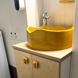 Moon Crater Handmade Washbasin: Celestial Elegance for Your Bathroom