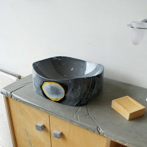 Libby Washbasin Sink  /Artistic Concrete Bathroom Sink / Bathroom Vessel