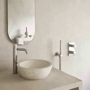 The Calice Washbasin   -  Bathroom Round Sink in Ivory Color