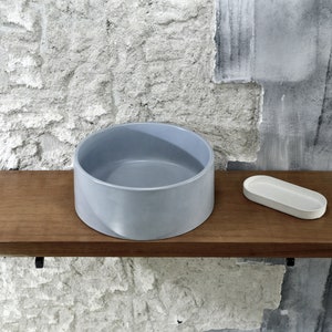 Smoky Serenity : The Grey-Infused Smoke Blue Washbasin Bowl