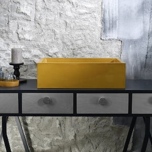 Yellow Bathroom Sink Vessel / Colored Sink
