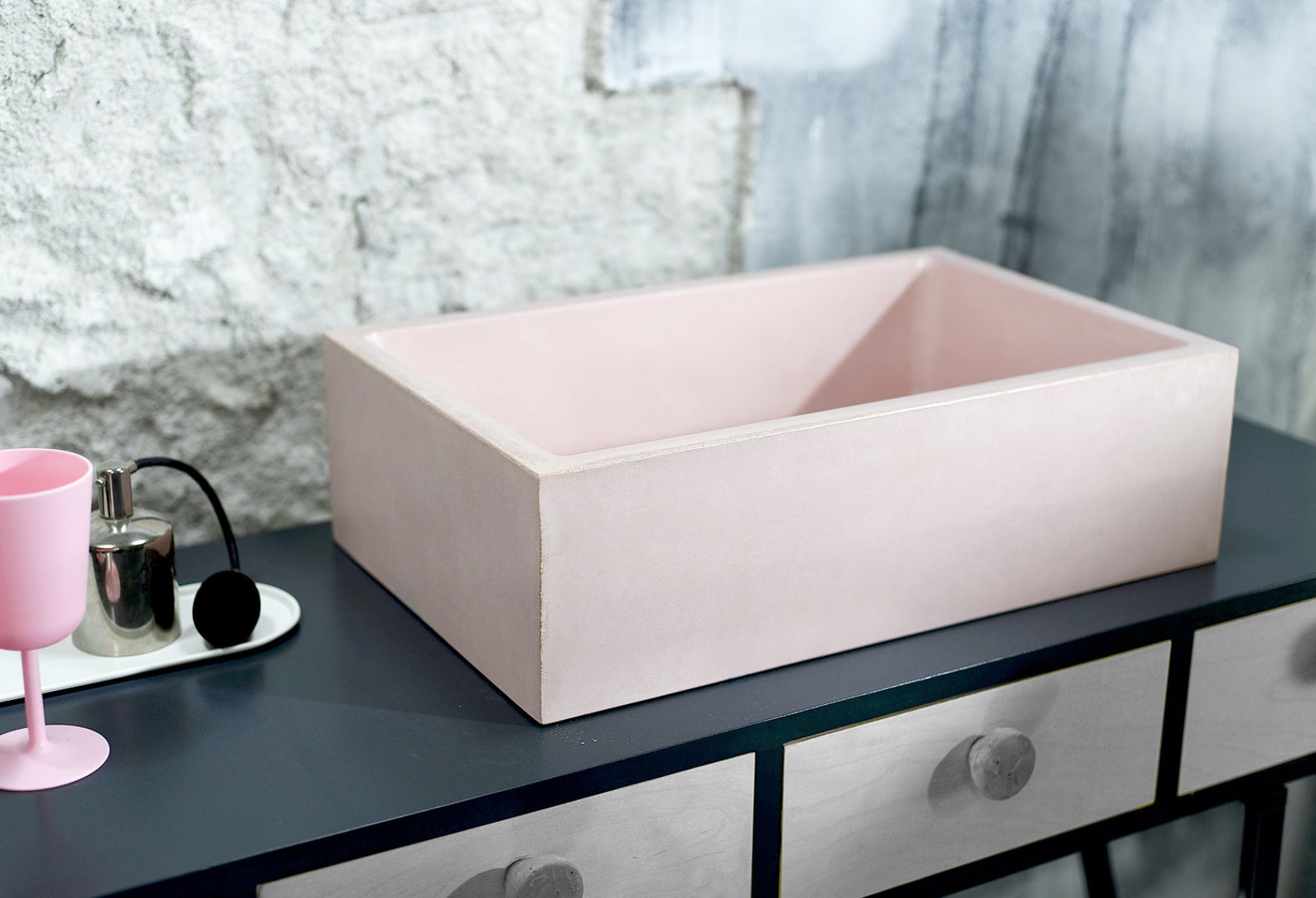 Pale Pink Bathroom Sink / Top Basin Sink Etsy