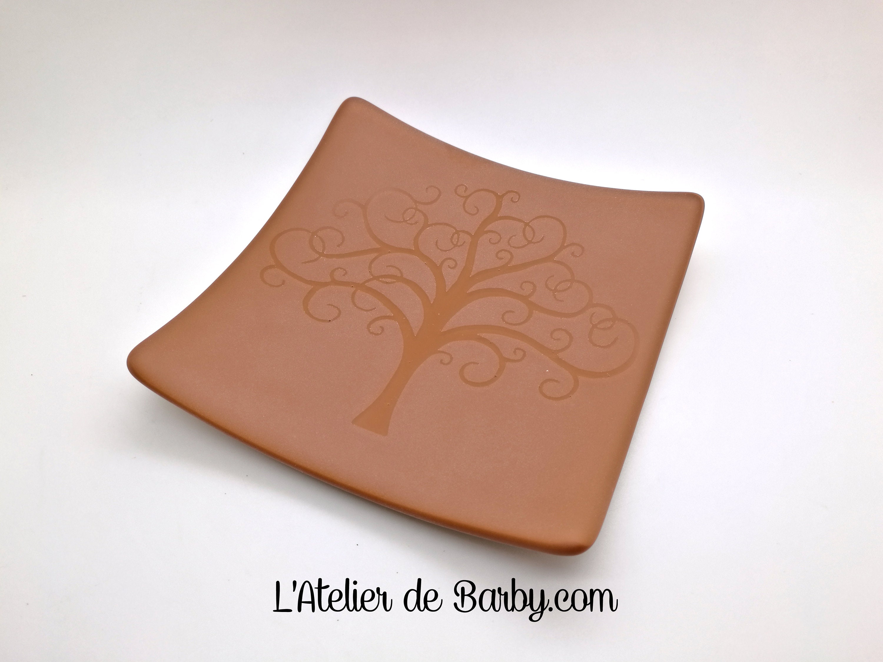 Vide Poche en Verre, Verre Fondu, Fusing Glass, Trinket Dish, Fused Glass