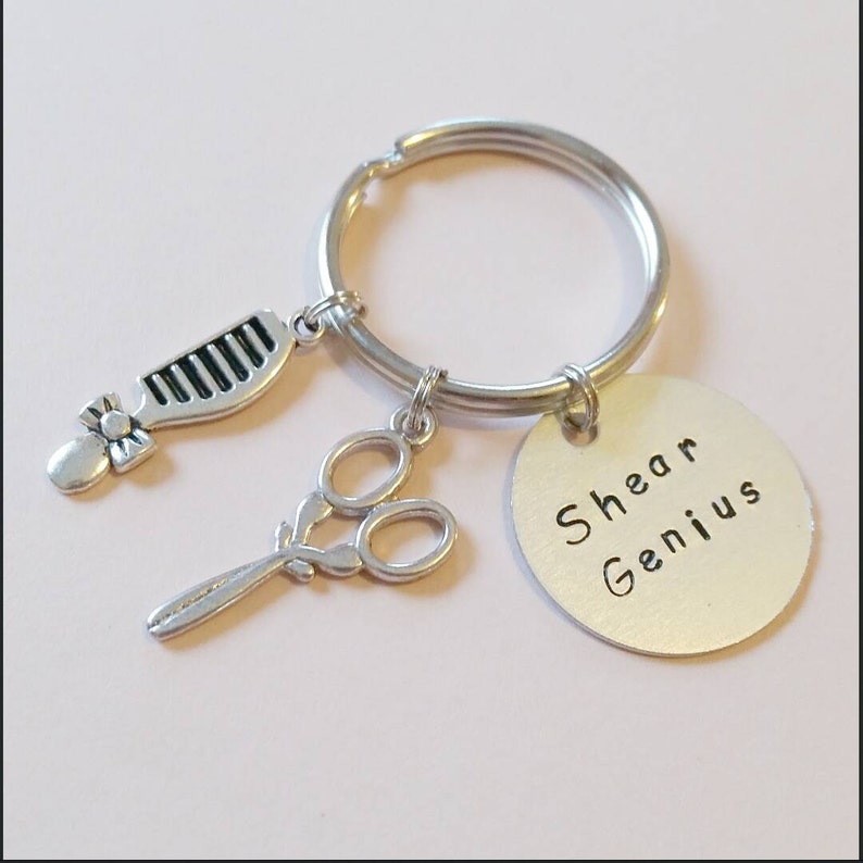 Hair dresser gift hair stylist keychain cosmetologist jewelry Etsy