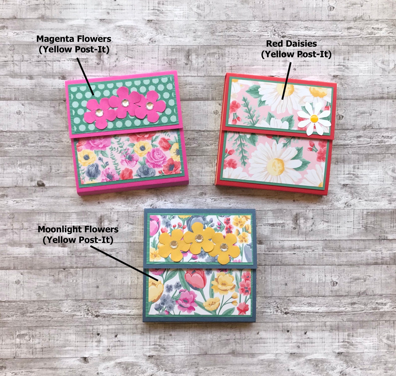 PostIt Note Holders 3x3 Memo Pads Multiple Options Etsy