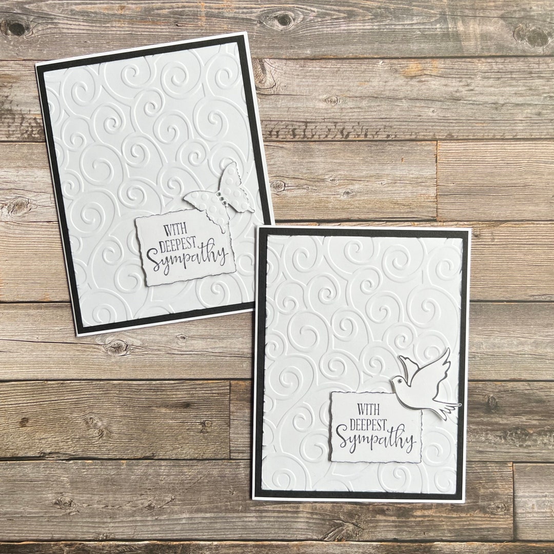 Handmade Sympathy Card - Black &amp; White; Handmade Cards, Greeting Cards ...