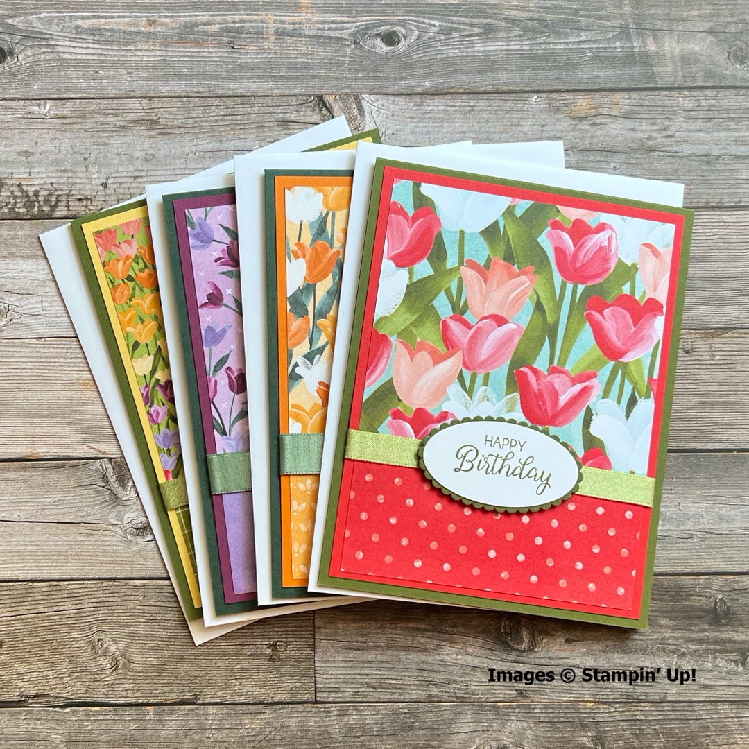 Card Making Kit-flowering Fields Split Panel-4 Card Kit 1 Each of 4 ...