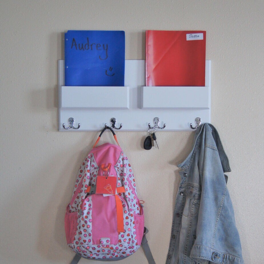 Coat Hooks Backpack Hooks Mail Storage Entryway Organizer Etsy