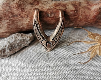 Tribal - handmade bronze pendant