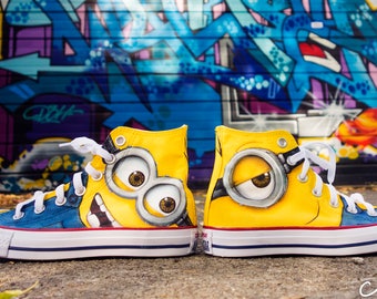 Custom Handpainted Despicable Me Minion Converses for Sofie