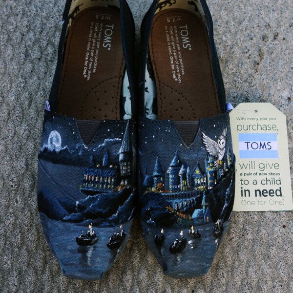 Harry Potter Hogwarts Custom Hand Painted TOMS for TJ