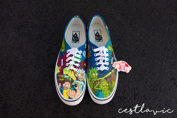 custom shoes rick and morty