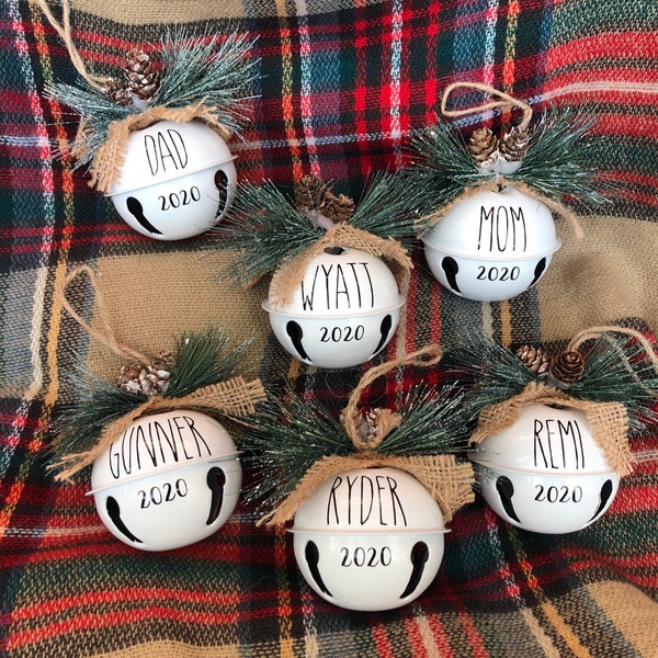 Personalized White Bell Ornaments|Christmas ornaments| Bells | Christmas gifts