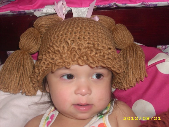 crochet cabbage patch hat