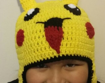 Handmade Crochet Pikachu/Pokemon Hat,Pokemon Ball Hat,Pikachu Hat