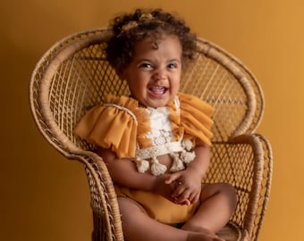 Cierra Sitter Photo Prop Outfit, Conjunto de niñera, Vestido de utilería de fotografía, Romper, Conjunto de estilo vintage, Conjunto de niñera Boho