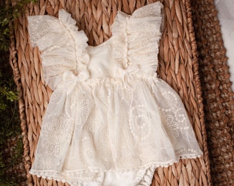 Cheyenne Sitter Set Photo Prop Outfit, Sitter Set, Photography Prop Dress, Romper, Vintage Style Set, Boho Sitter Set