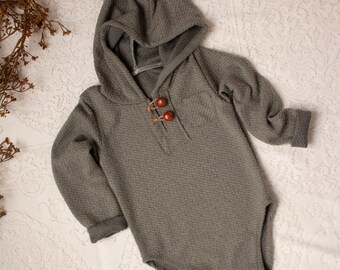 Tommy sudadera con capucha foto prop traje, conjunto de niñera, fotografía prop, romper, romper con capucha, recién nacido