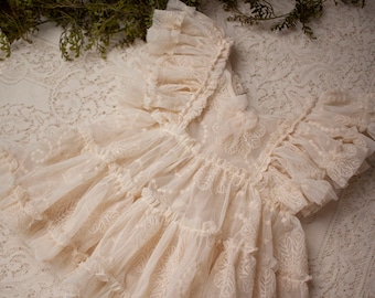 Nora Photo Prop Outfit, Conjunto de niñera, Vestido de utilería de fotografía, Romper, Conjunto de estilo vintage, Conjunto de niñera Boho, Recién nacido