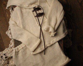 Organic Hemp & Cotton Hoodie Sitter Photo Prop Outfit, Sitter Set, Photography Prop, Romper, Hooded Romper