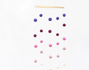 Wool Felt Ball Pom Pom Mobile