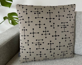 18” x 18” Maharam Eames Small Dot Pattern by Charles & Ray Eames 458320–004 Taupe Pillow Cover