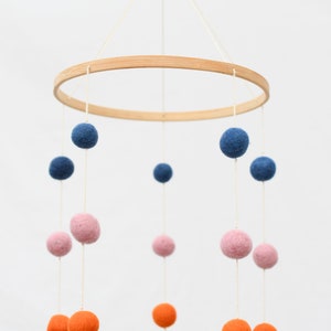 Woodland Tones Wool Felt Ball Pom Pom Mobile image 3