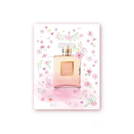 Coco Mademoiselle Chanel Paris Perfume Bottle Printable Etsy Coco Mademoiselle Chanel Paris Perfume Bottle Printable Etsy