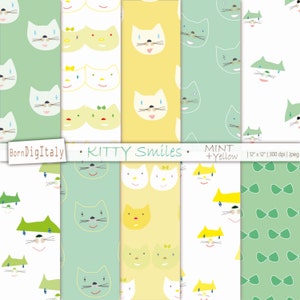 Cats Printable Paper Digital Scrapbook Paper Cute Gift - Etsy