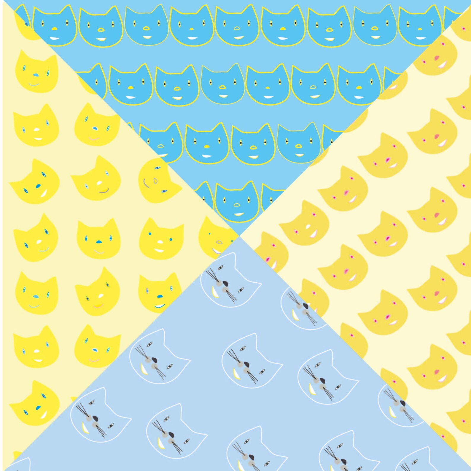 Cats Printable Gift Wrapping Paper Cute Kitten Digital Etsy