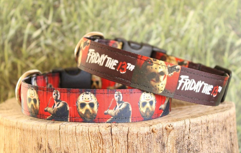 Friday the 13th Collar Dog Collar Horror Movie Collar Camp Etsy