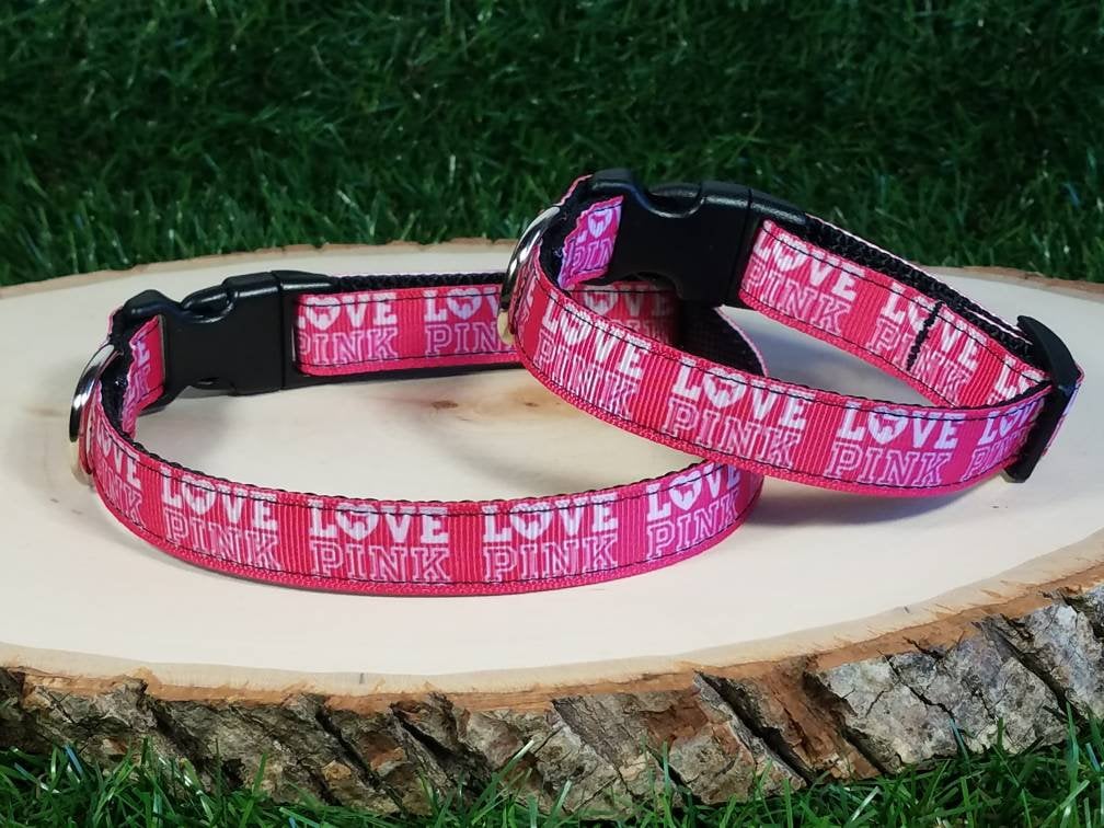 Love Pink Victoria Secret Dog Collar Love Pink Collar VS - Etsy