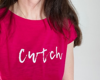 Cwtch Welsh Slogan T-Shirt: Soft Organic Cotton Tee