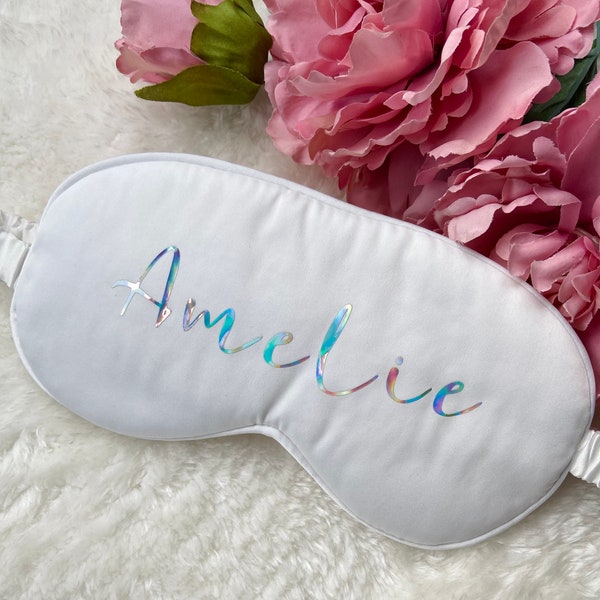 Personalised Satin Eye Mask - Sleepover Mask - Pamper  Sleep Mask - Sleepover Party