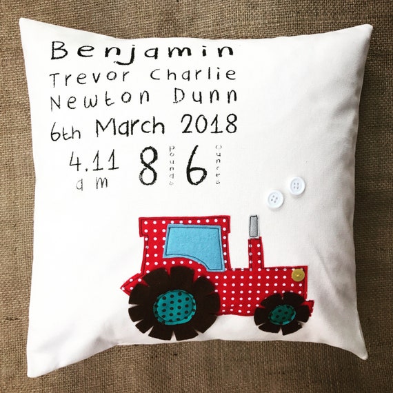 baby cushion personalised